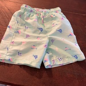 They are teal Crown and ivy swim shorts
